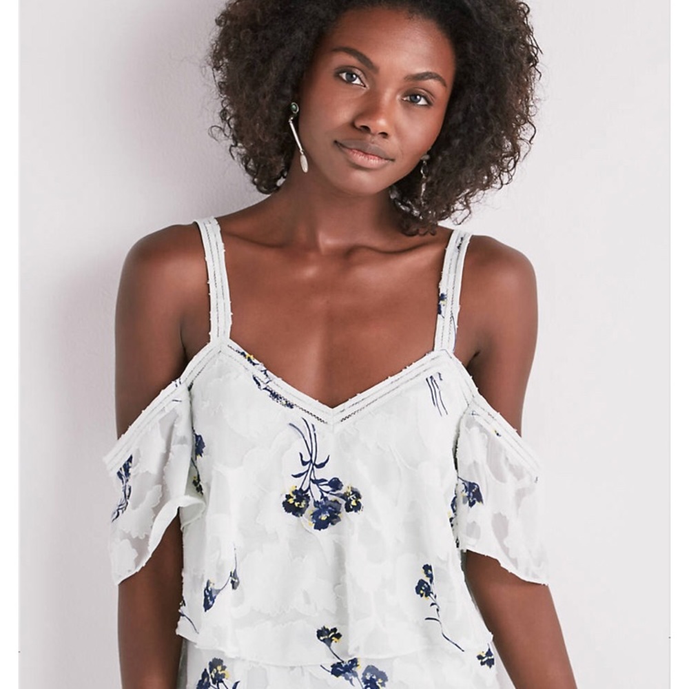 Lucky Brand cold shoulder Blouse Floral